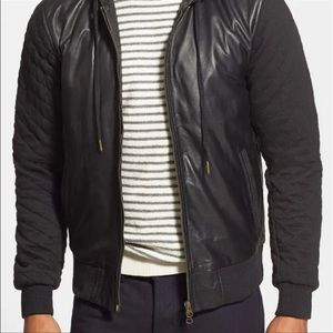 Zanerobe Detriot Hooded Leather Jacket Medium